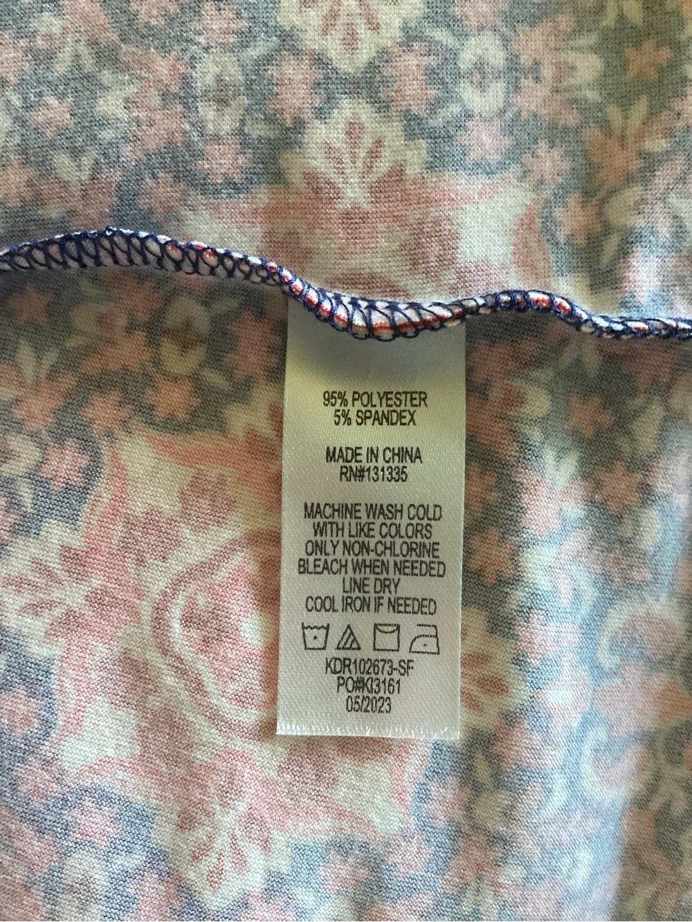 nine britton Navy Dress with Pink Border Print - Picture 4 of 5